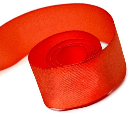 Red - Sunrise Taffeta (Wired Edge ) Ribbon - 1-1/2" x 50 Yards