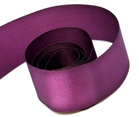 Plum - Sunrise Taffeta (Wired Edge ) Ribbon - 1-1/2" x 50 Yards