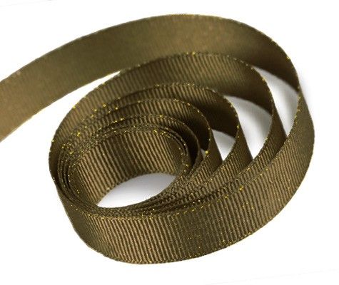 Brown - Sweet Shimmer Ribbon - 7/8" x 25 Yards