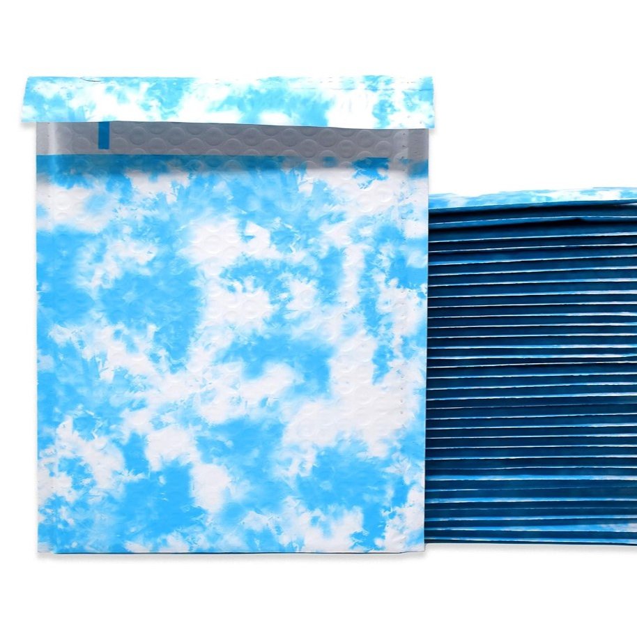 Sky Tie Dye Clouds Bubble Mailers Size 6.5x10 Padded Shipping Bags
