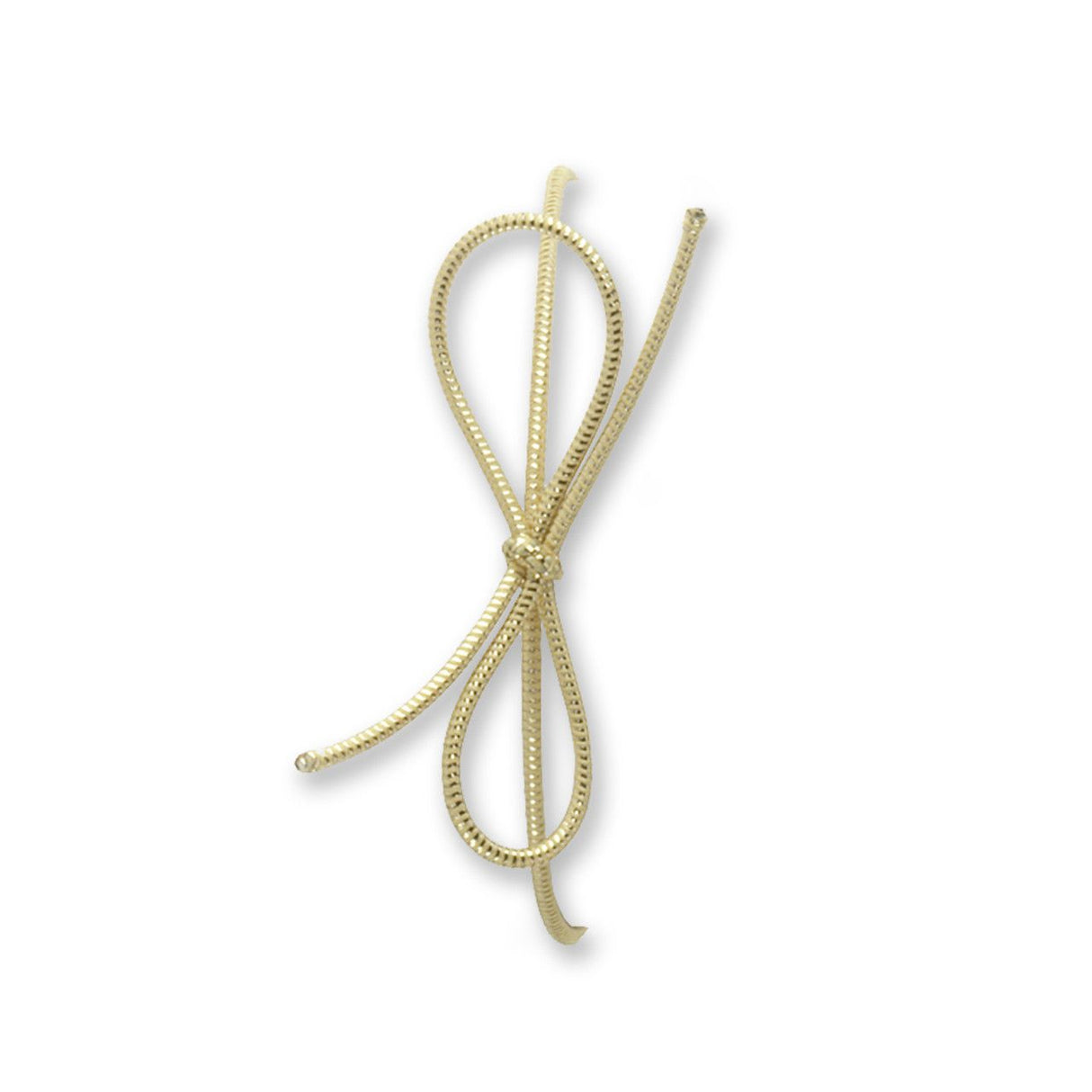Gold Semi Metallic - Pre Tied Stretch Loop - 10" Loop (18" untied)