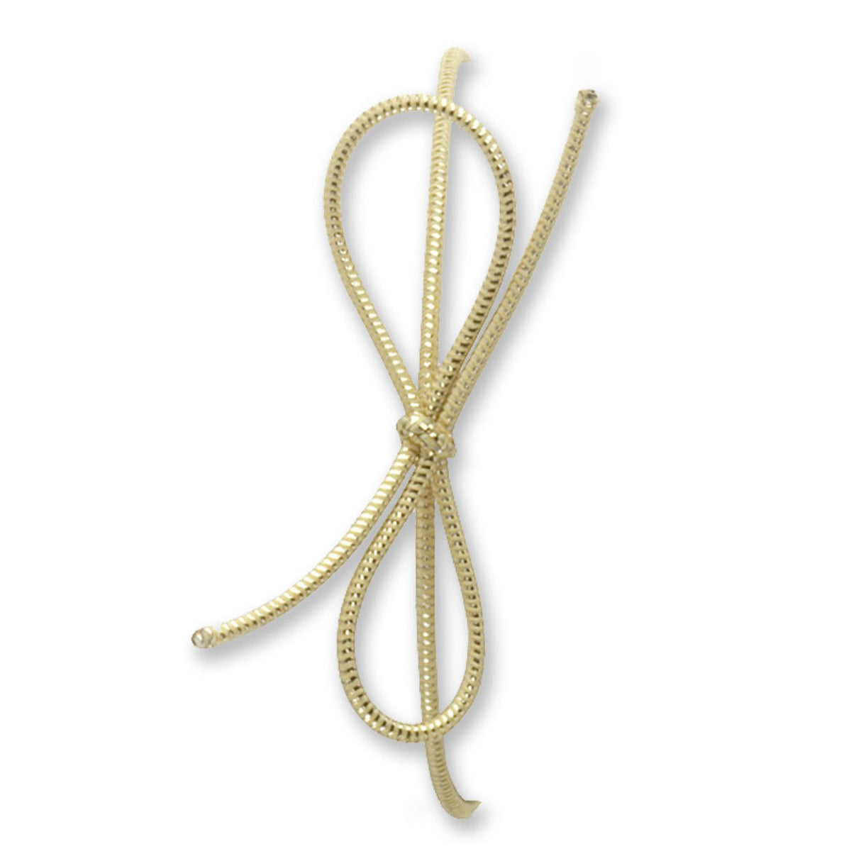 Gold Semi Metallic - Pre Tied Stretch Loop - 16" Loop (25" untied)