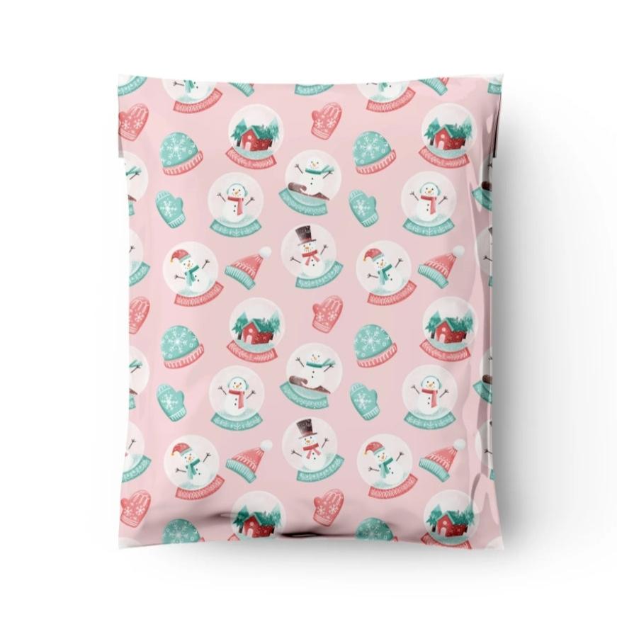 Snow Globe Poly Mailers Size 10x13 Christmas Shipping Bags