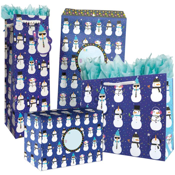 Snowman Party Gift Bags, Wrapping Paper, & Mailers