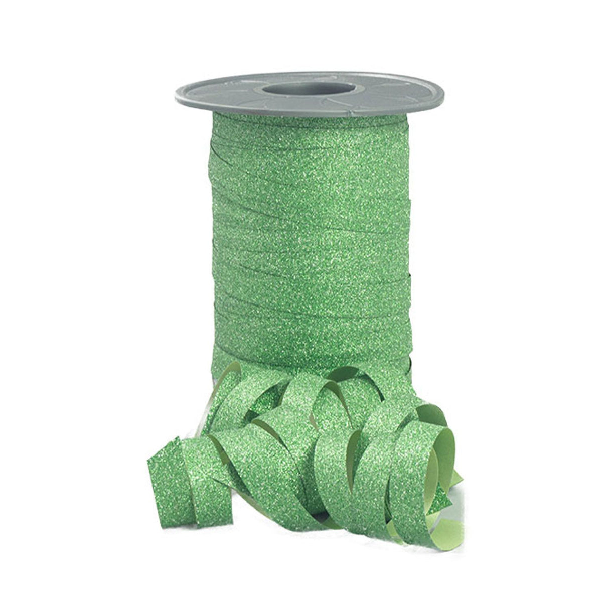 Citrus Green Stardust Glitter - Curling Ribbon - 3/8" x 109 Yards