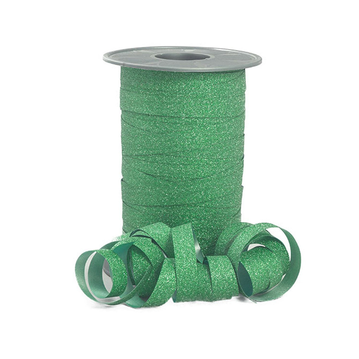 Green Stardust Glitter - Curling Ribbon - 3/8" x 109 Yards