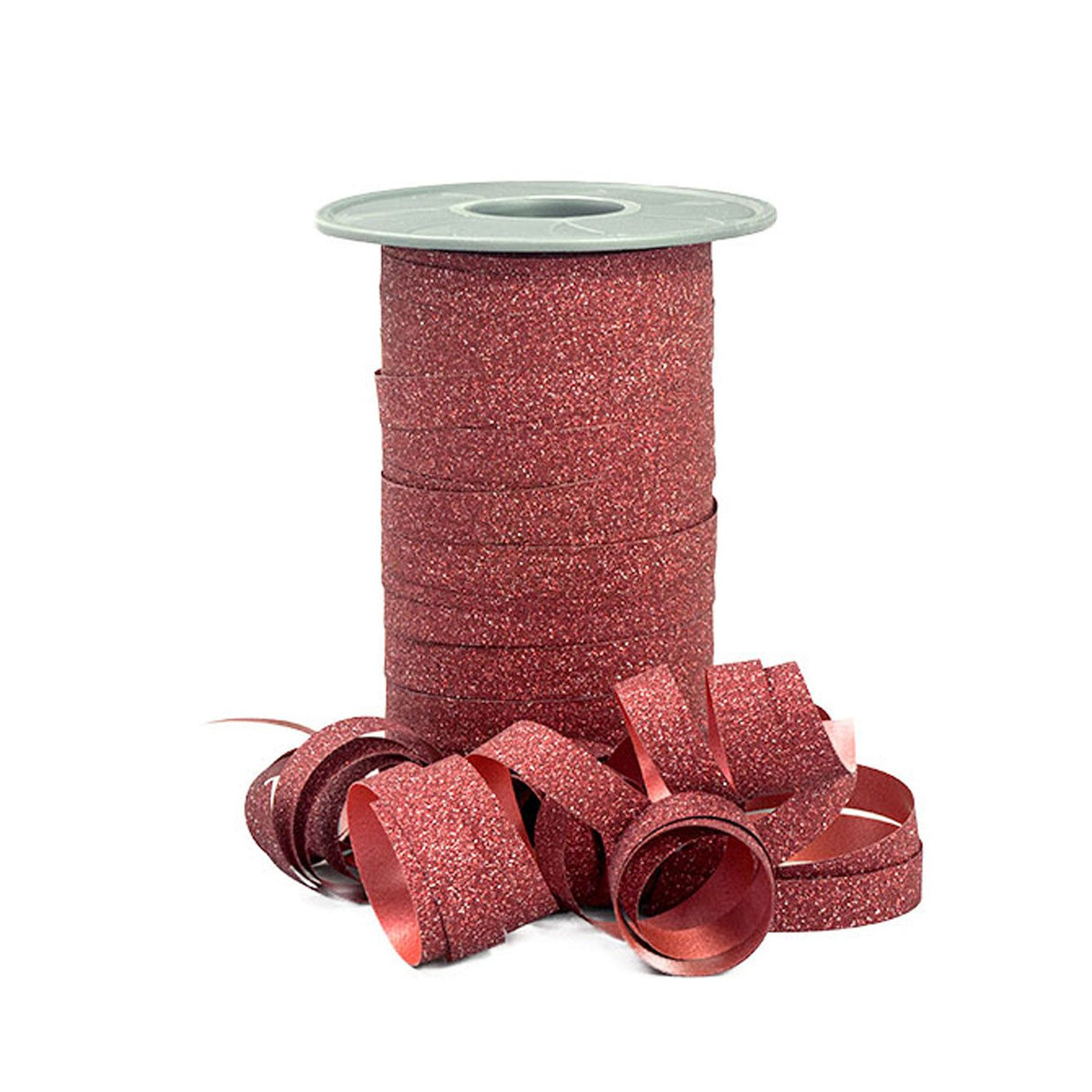 Red Stardust Glitter - Curling Ribbon - 3/8" x 109 Yards