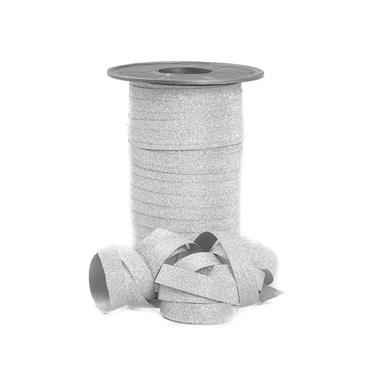 Silver Stardust Glitter - Curling Ribbon - 3/8" x 109 Yards