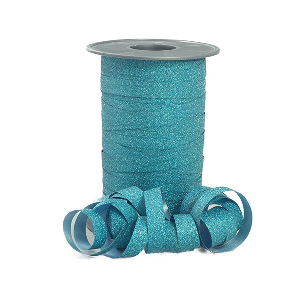 Turquoise Stardust Glitter - Curling Ribbon - 3/8" x 109 Yards