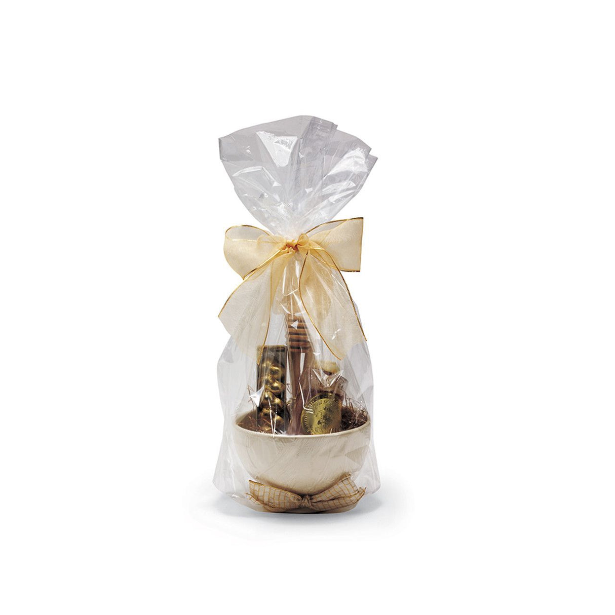 Clear - Round Bottom Gift Basket Bag - 13 x 17-1/2 x 4"