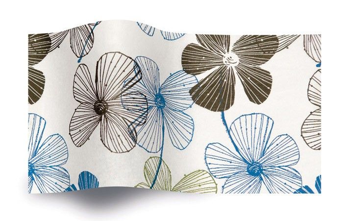Floral Lines - Tissue - Ream - 20 x 30"