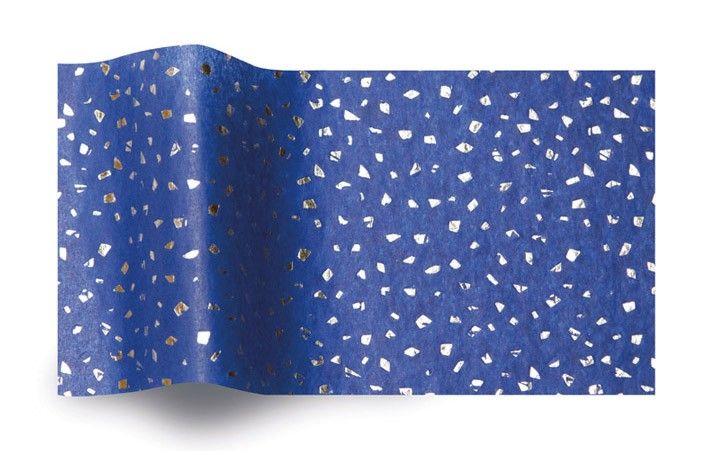 Reflections Silver on Blue - Tissue - Ream - 20 x 30"