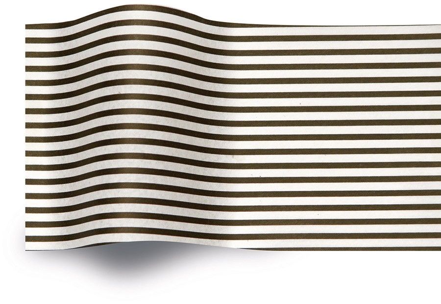 Black Stripes On White - Tissue - Ream - 20 x 30"