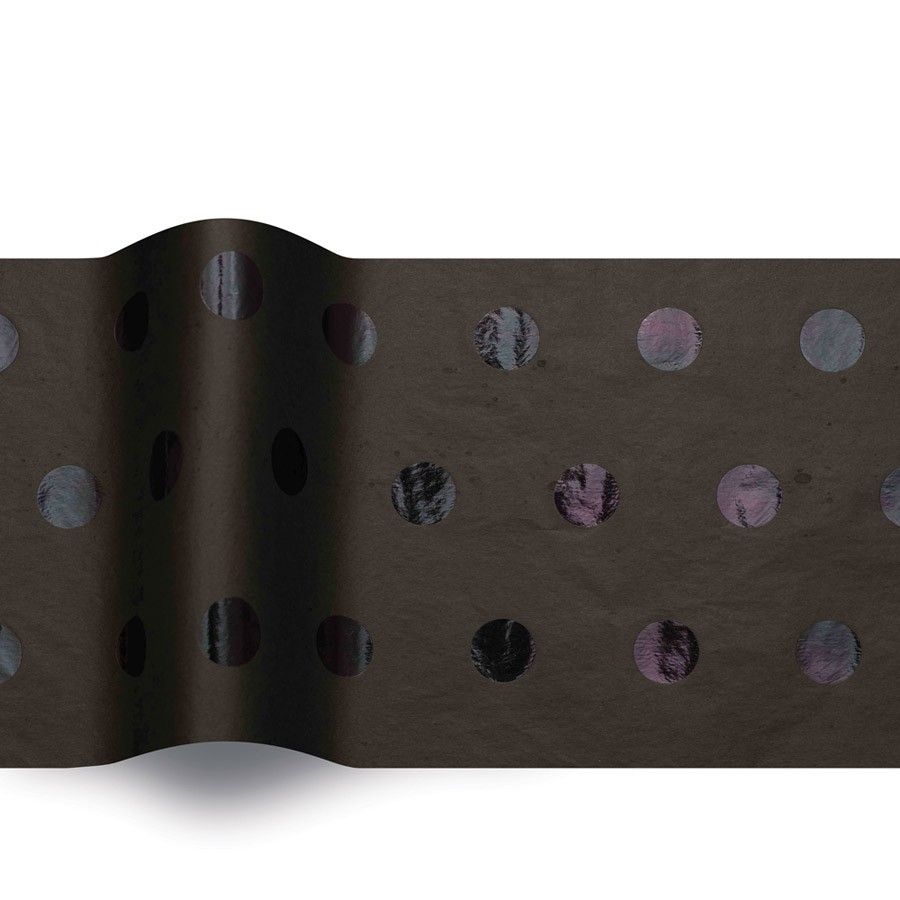 Reflections Black On Black Hot Spots - Tissue - Ream - 20 x 30"