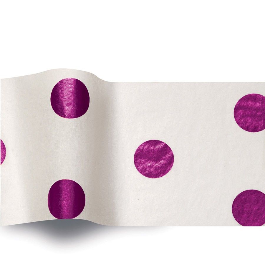 Reflections Hot Pink Hot Spots - Tissue - Ream - 20 x 30"