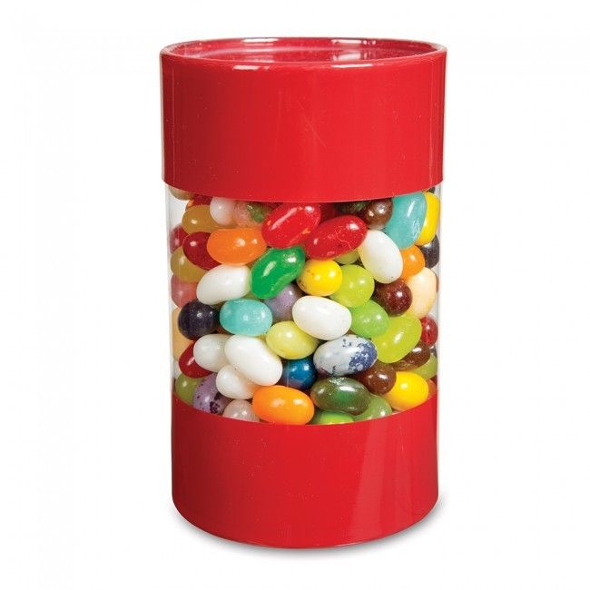 Red Band / Clear - Candy Tube - 2-3/4 (Dia) x 4-1/2" (H)