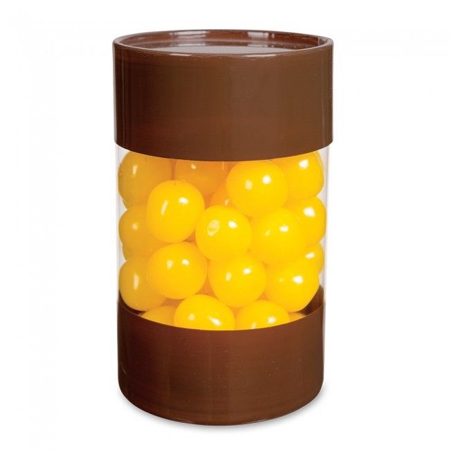 Brown Band / Clear - Candy Tube - 2-3/4 (Dia) x 4-1/2" (H)