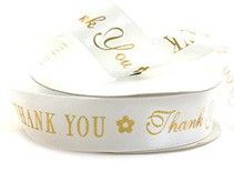 Thank You - Greeting Ribbon - 5/8" x 25 Yards
