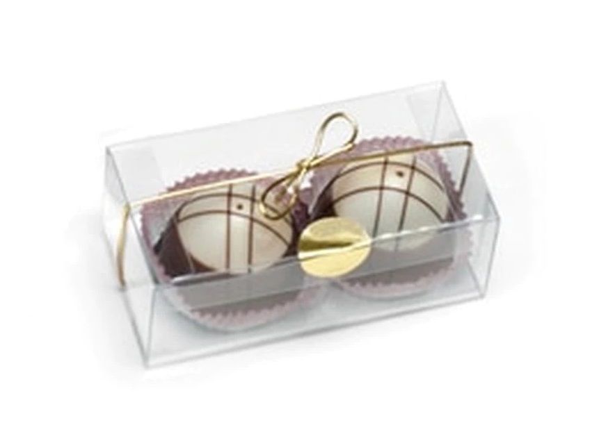 Clear - Clear Truffle Box - (Large 2 Pc.) 4-1/4 x 2-1/8 x 1-5/8"
