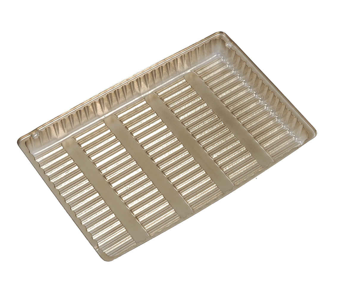 Gold - Candy Tray - (1/2 lb & 1 lb) 8-1/8 x 5-1/4" (Use two trays for 1 lb box)