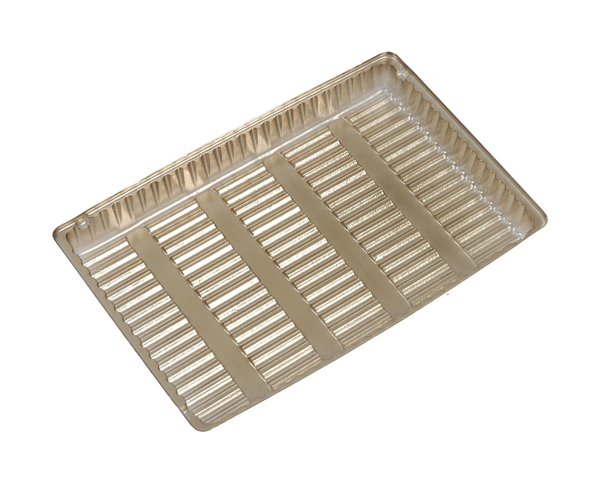 Gold - Candy Tray - (1/2 lb & 1 lb) 8-1/8 x 5-1/4" (Use two trays for 1 lb box)