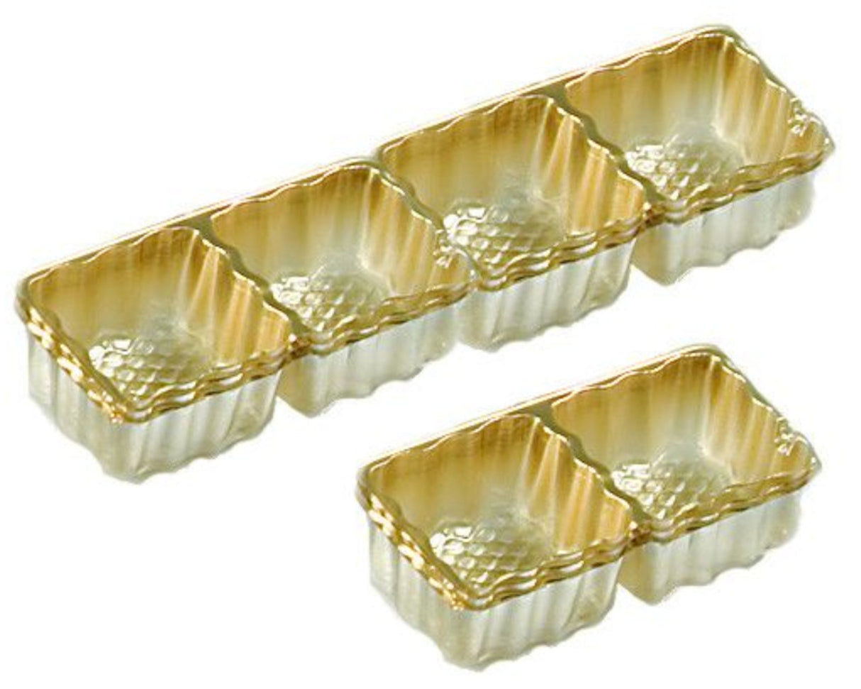 Gold - Candy Tray - (2 pc.) 3-1/2 x 2-1/8"