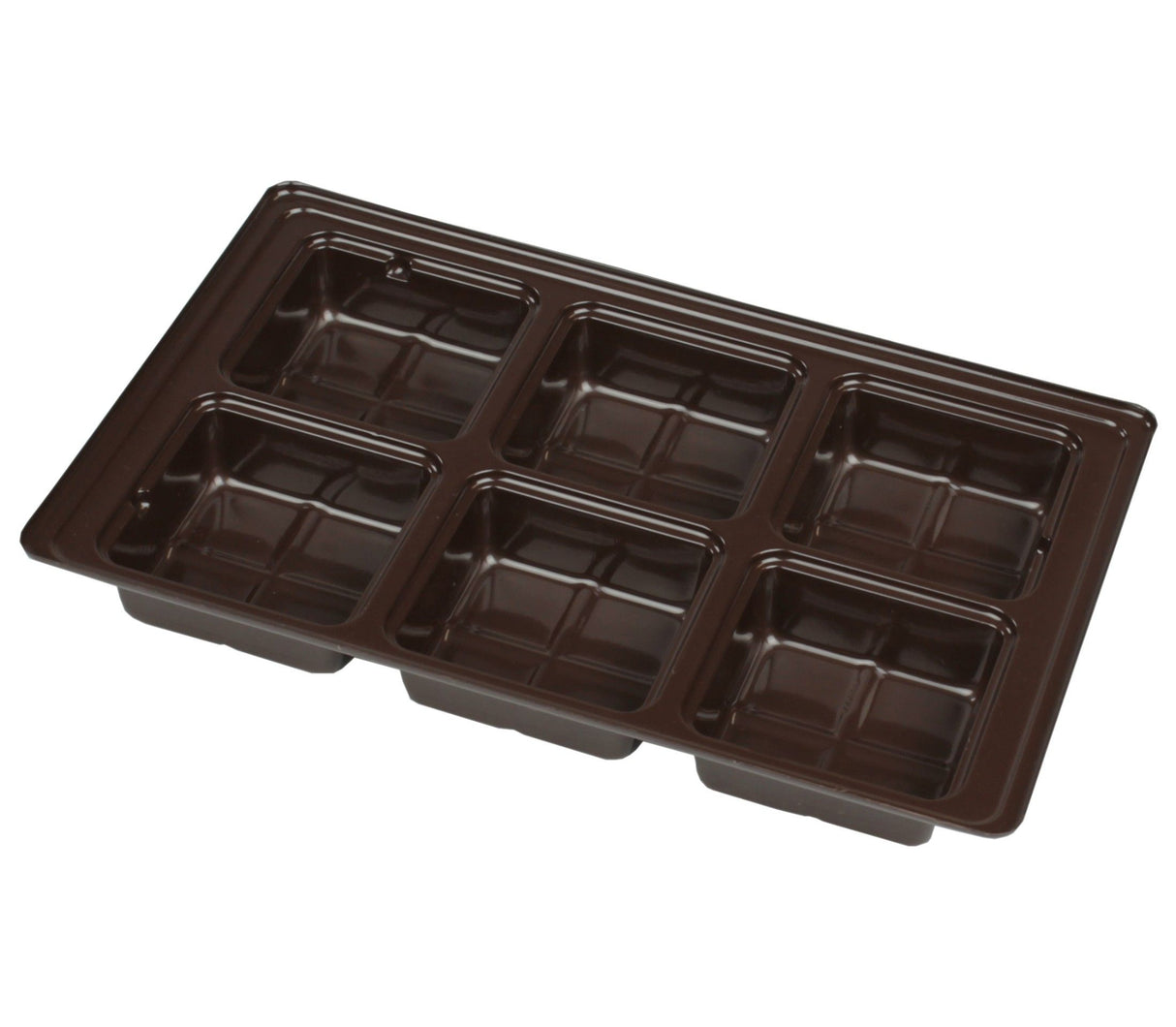 Brown - Candy Tray - (1/2 lb & 1 lb) 8-1/8 x 5-1/4" (Use two trays for 1 lb box)
