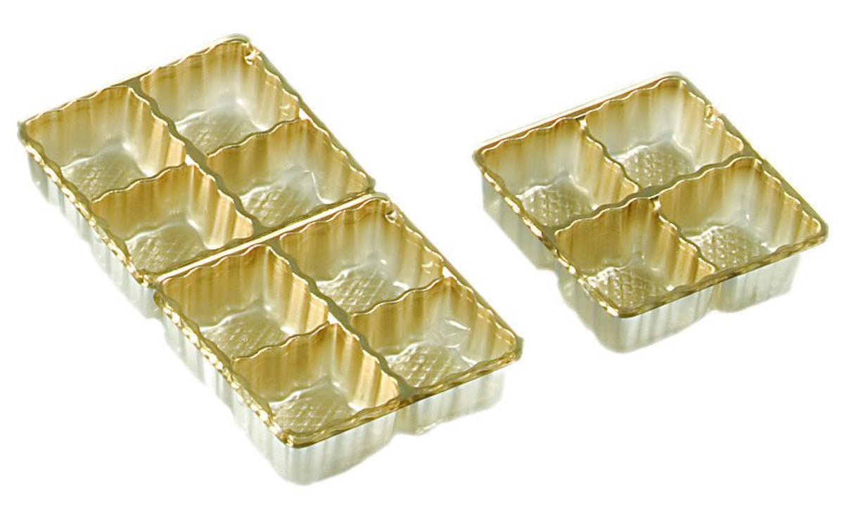 Gold - Candy Tray - (1/8 lb & 1/4 lb) 6-1/2 x 3-1/2"