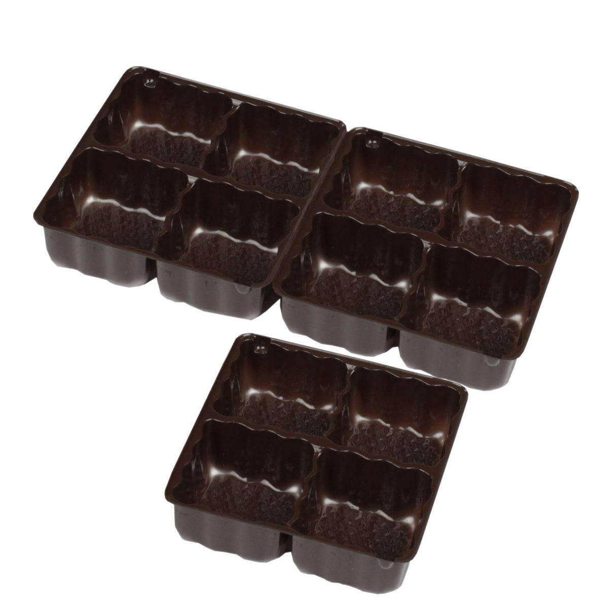 Brown - Candy Tray - (1/8 lb & 1/4 lb) 6-1/2 x 3-1/2"