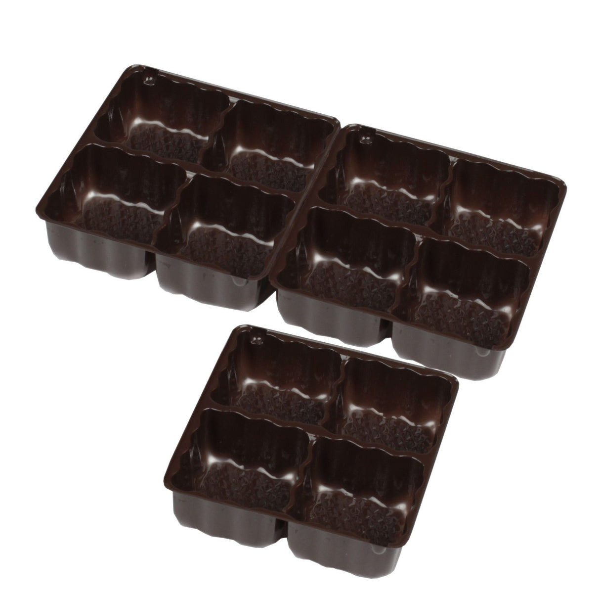 Brown - Candy Tray - (1/8 lb & 1/4 lb) 6-1/2 x 3-1/2"