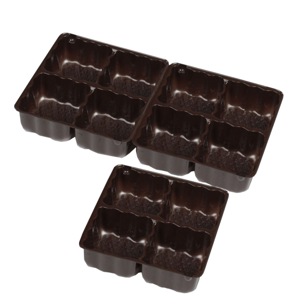 Brown - Candy Tray - (1/8 lb & 1/4 lb) 6-1/2 x 3-1/2"