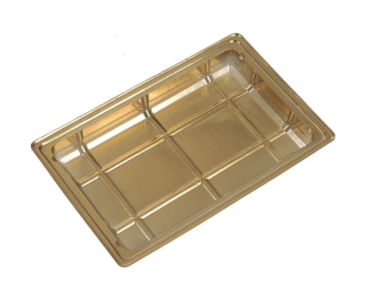 Gold - Candy Tray - (1/2 lb & 1 lb) 8-1/8 x 5-1/4" (Use two trays for 1 lb box)
