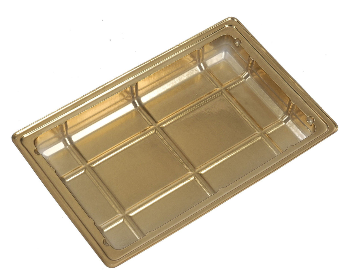 Gold - Candy Tray - (1/2 lb & 1 lb) 8-1/8 x 5-1/4" (Use two trays for 1 lb box)