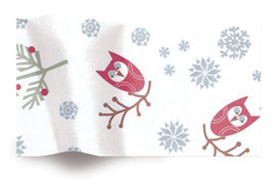 Holiday Owls - Tissue - Ream - 20 x 30"