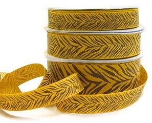 Tiger-Brown - Animal Print Ribbon - 3/8" x 100 Yards