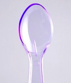Purple - Transparent Taster Spoon - 3 (Handle) x 13/16" (Width)