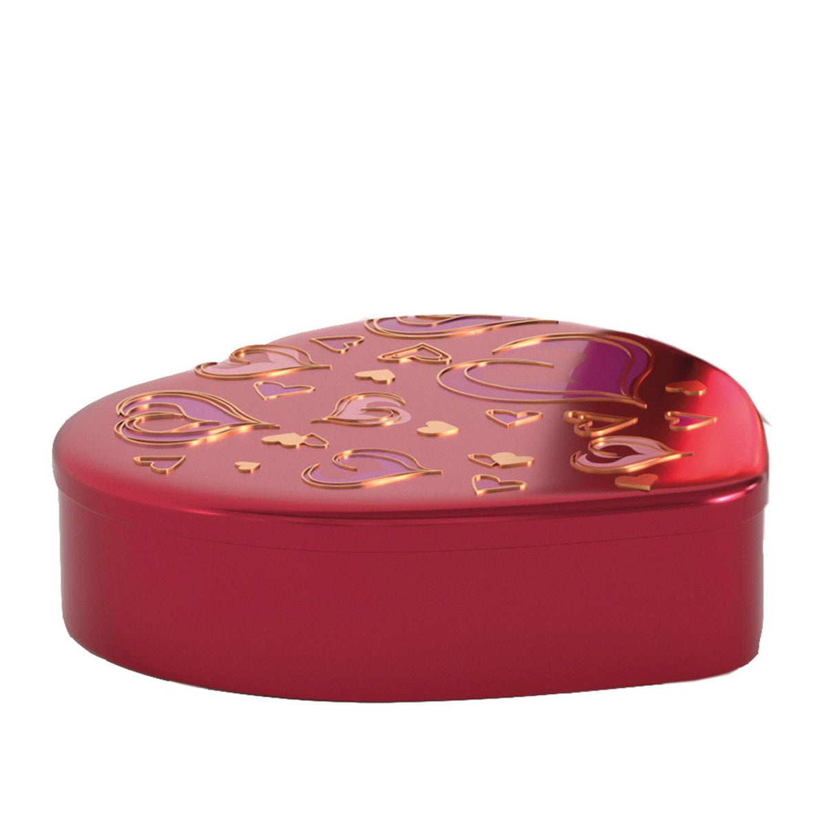 Red Nolita - Heart Tin - (1 lb) 6-3/8 x 5-1/2 x 2-1/4"