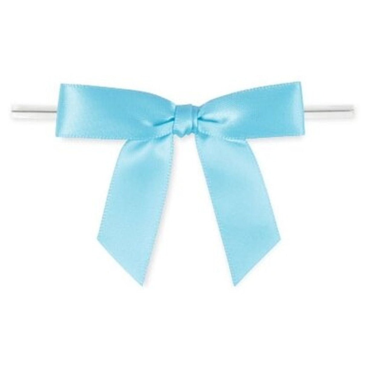 Blue - Bow with Twist Tie - 2-3/4" Width Bow - 4" Twist Tie