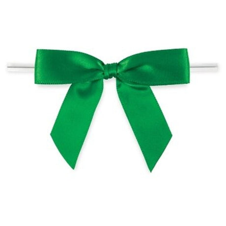Emerald - Bow with Twist Tie - 2-3/4" Width Bow - 4" Twist Tie