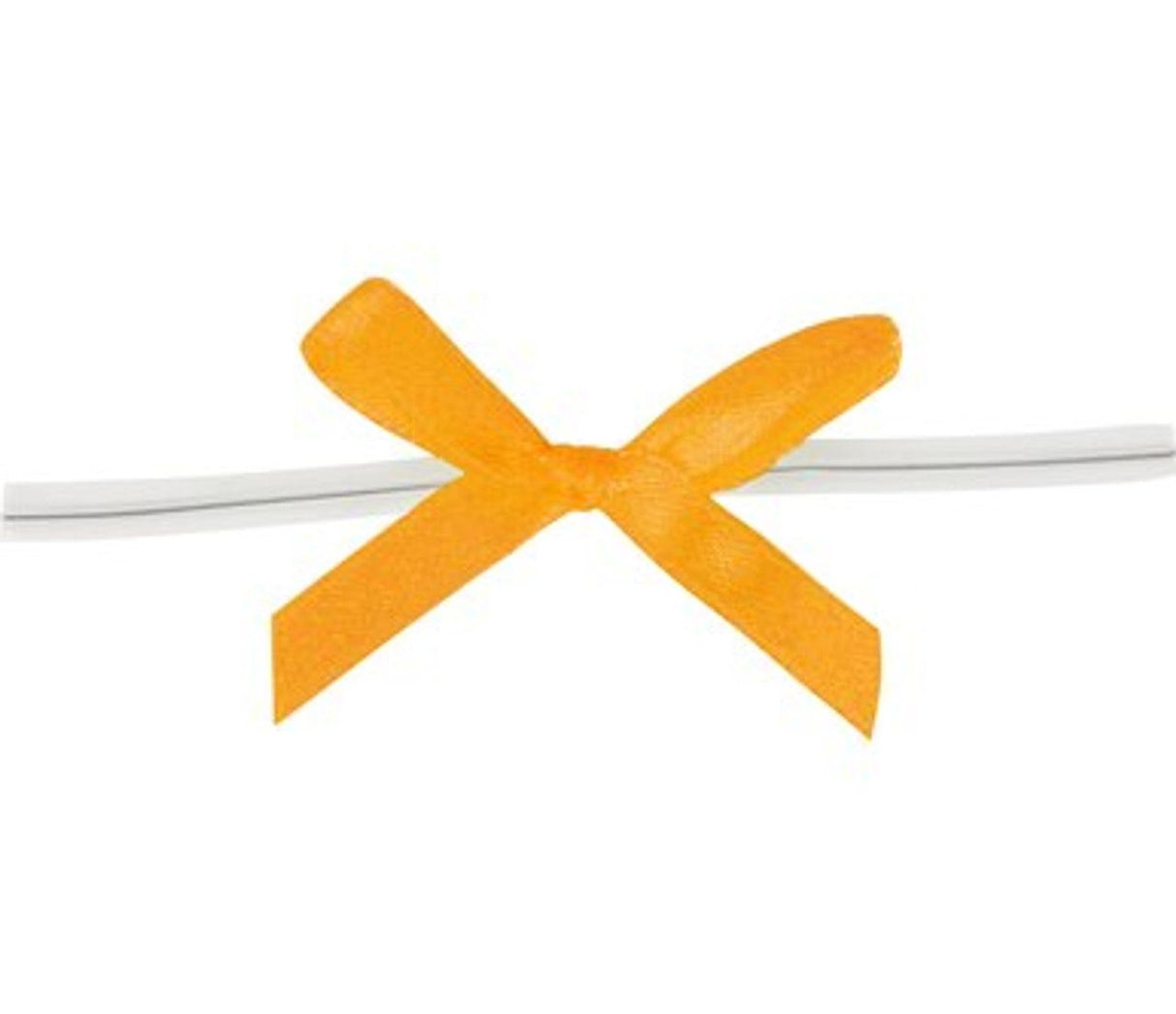 Orange - Bow with Twist Tie - 1-5/8" Width Bow - 3" Twist Tie