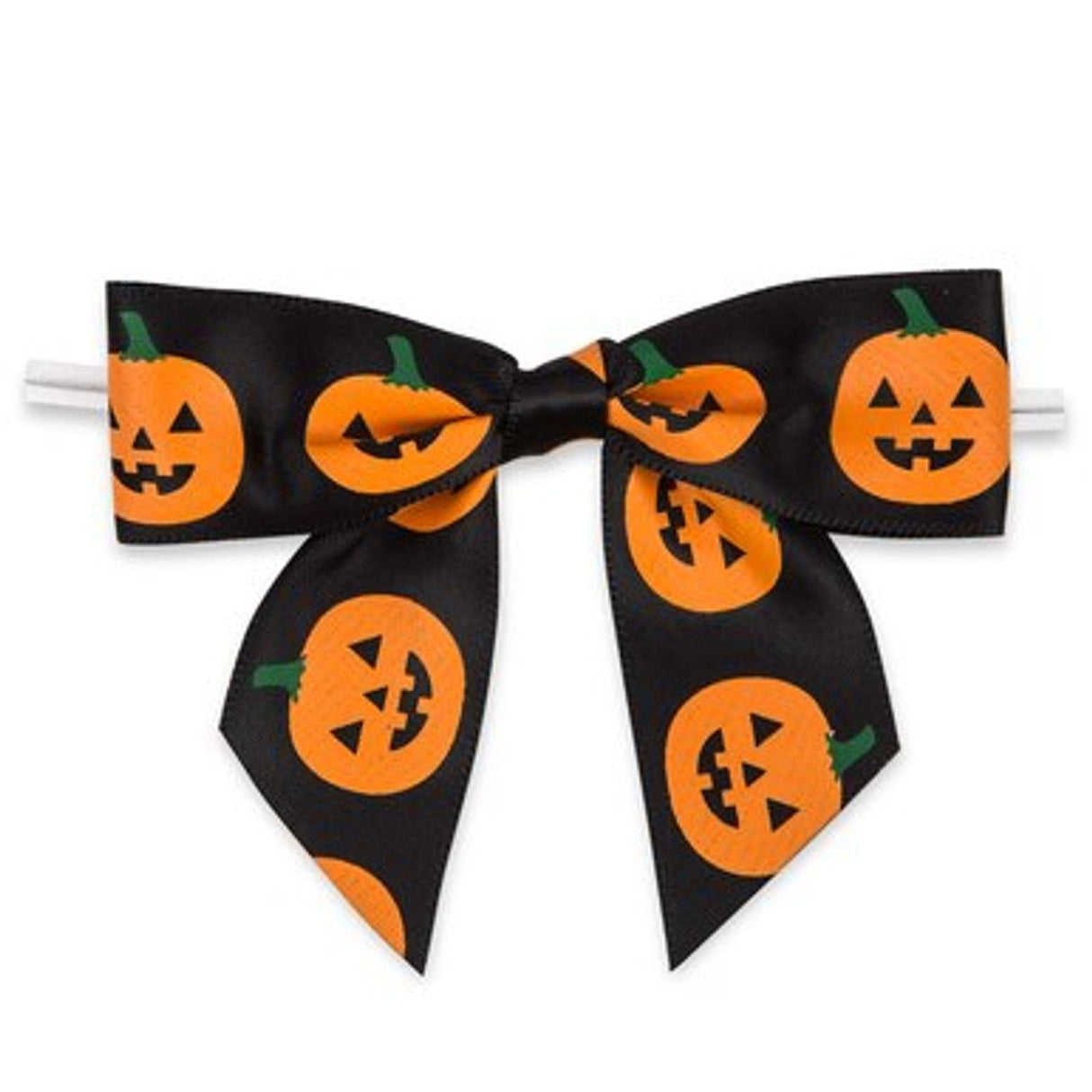 Pumpkins - Bow with Twist Tie - 3-1/2" Width Bow - 4" Twist Tie