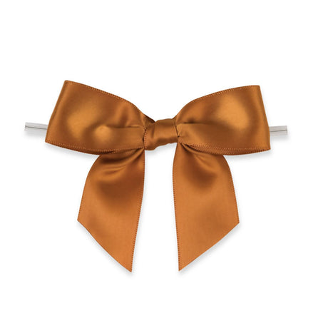 Rust - Bow with Twist Tie - 3-1/2" Width Bow - 4" Twist Tie