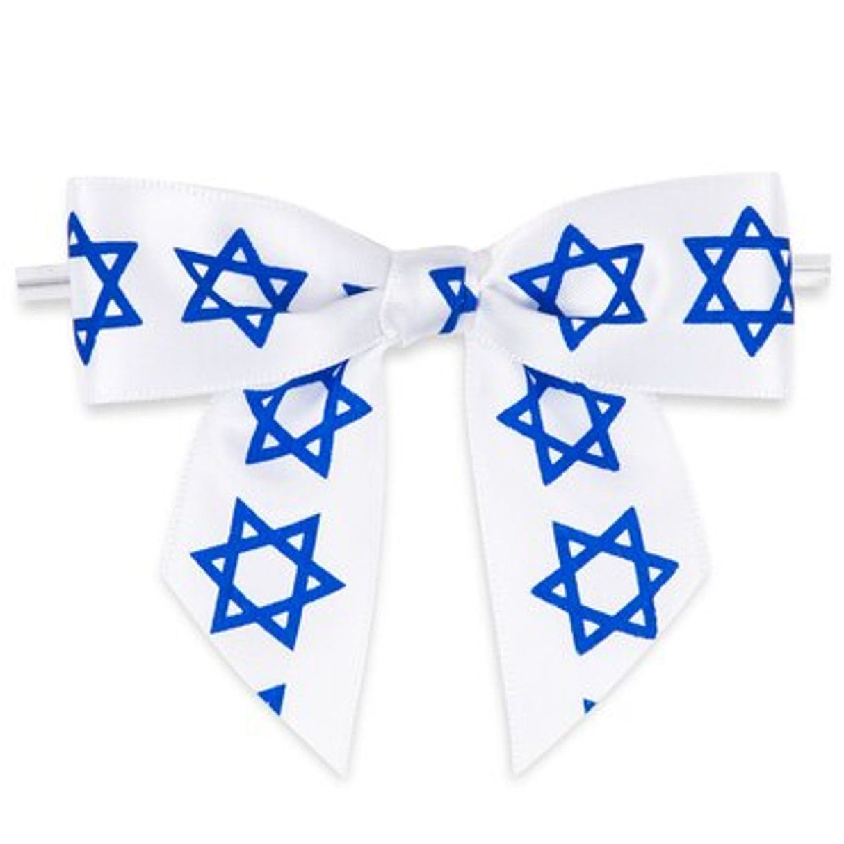 Star of David - Bow with Twist Tie - 3-1/2" Width Bow - 4" Twist Tie