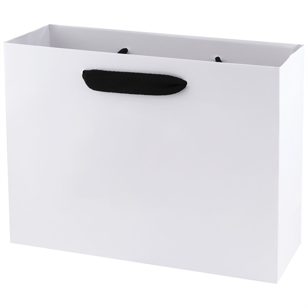 Uptown Black Tie - Twill Ribbon Handle Gift Bag - 13 x 5 x 10"