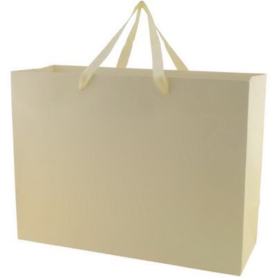 Uptown Ivory- Twill Ribbon Handle Gift Bag - 16 x 6 x 12"