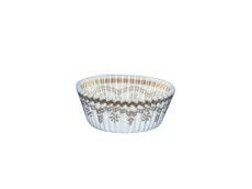 White/Gold Design - Baking Cup - 1-3/8 (Dia) x 13/16" (H)