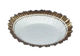 White/Gold Design - Baking Cup - 2-1/2 (Dia) x 1" (H)