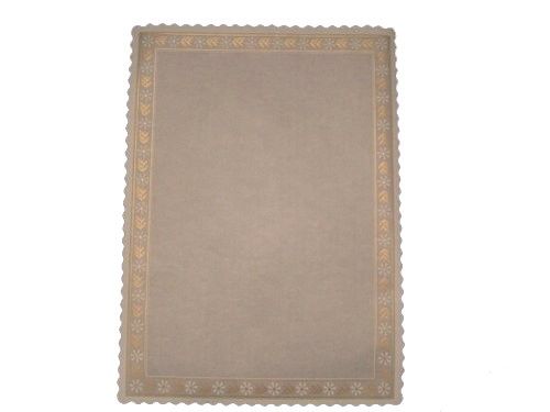 White/Gold Design - Rectangle Cake Doilie - 14-3/4 x 19-3/4" Rectangle