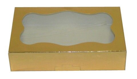 Gold Foil - Cookie Box - 8-1/2 x 5-3/8 x 2" (1 lb)