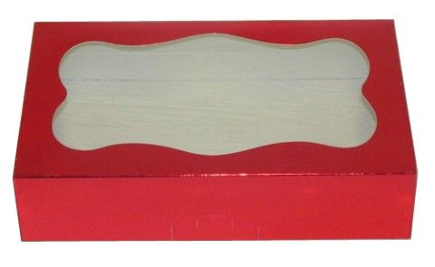 Red Foil - Cookie Box - 8-1/2 x 5-3/8 x 2" (1 lb)